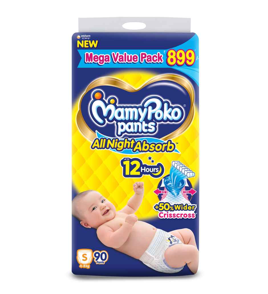Mamypoko All Night Absorb Pant Style Diaper | S | 90 pcs