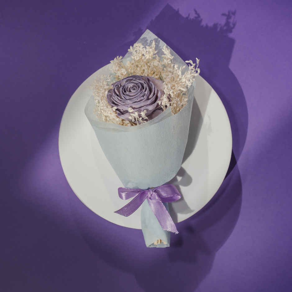 Lavender Rose Love Dried Flowers Bouquet | Ideal for Gifting | Poshh