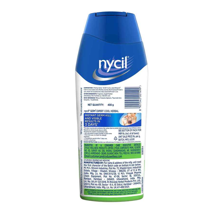 Nycil Germ Expert Cool Herbal Prickly Heat & Cooling Powder