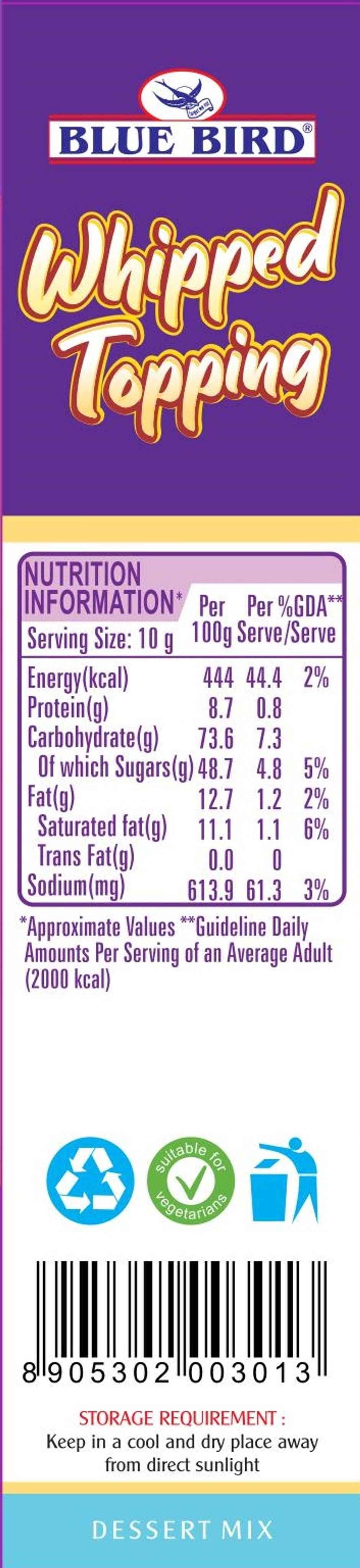 Blue Bird Whipped Topping