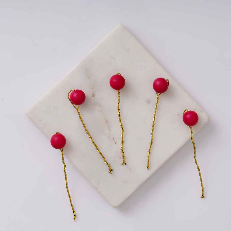 Oye Happy Round Hair Pins ( Pack Of 5 )