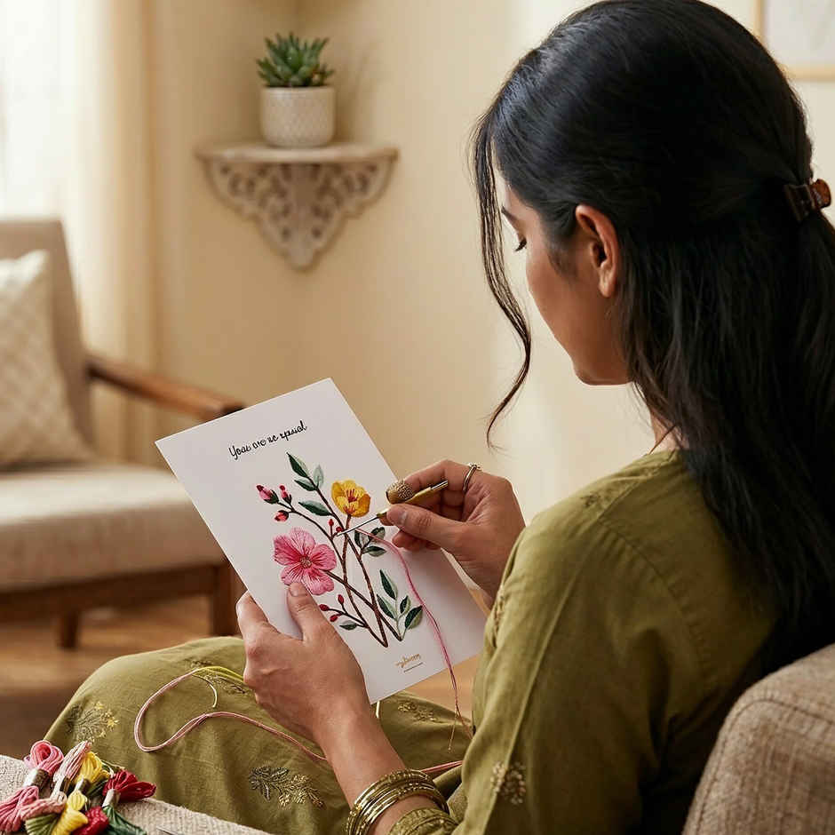 DIY Embroidery Greeting Card Kit | Craft Gift | Happy Mail