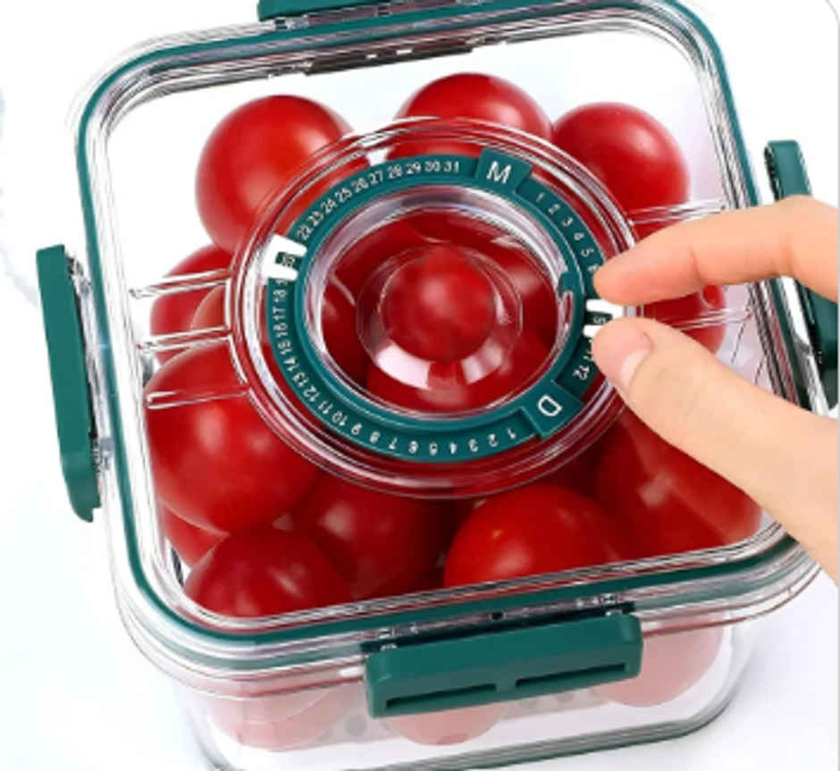 YELLOCUT Air Tight ABS Plastic Container Set | Transparent - 700 ml | 1400 ml | 2100 ml