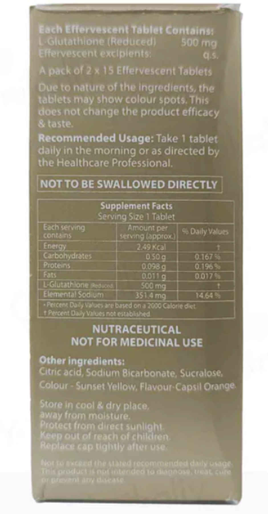 Oxoneg  Orange Flavour Effervescent Tablet