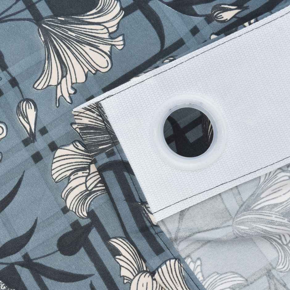 BAY6 Microfiber Cotton Door Curtains | Set of 2 | 7x4 ft | Black