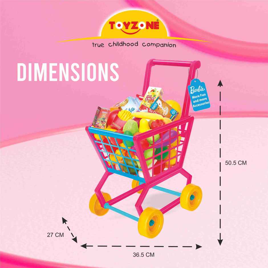 Toyzone Barbie Shopping Trolley