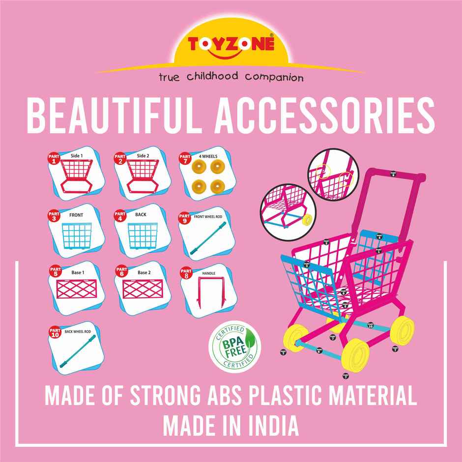 Toyzone Barbie Shopping Trolley