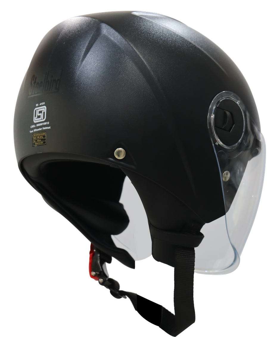 Steelbird Sbh-20 Zip Dashing Black 600Mm