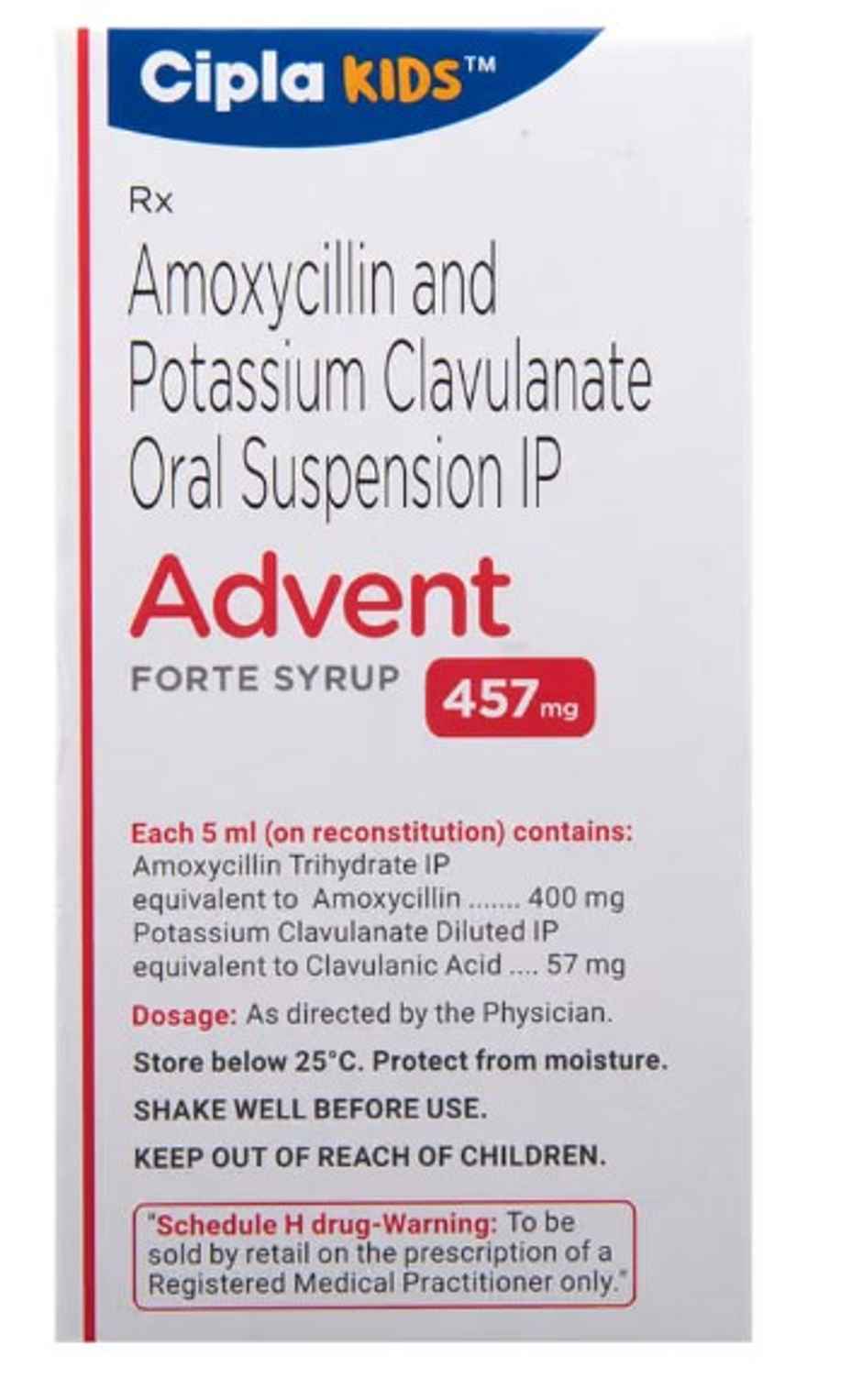 Advent Forte 457mg  Tangy Orange Flavour Syrup