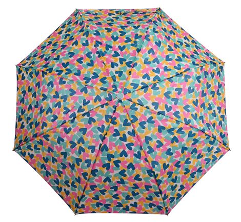 Citizen 3 Fold 22 Inch Auto Heart shape multicolour printed umbrella
