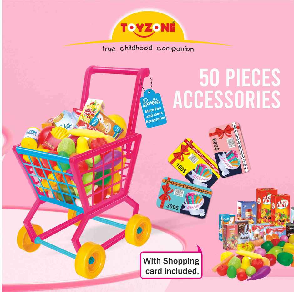 Toyzone Barbie Shopping Trolley