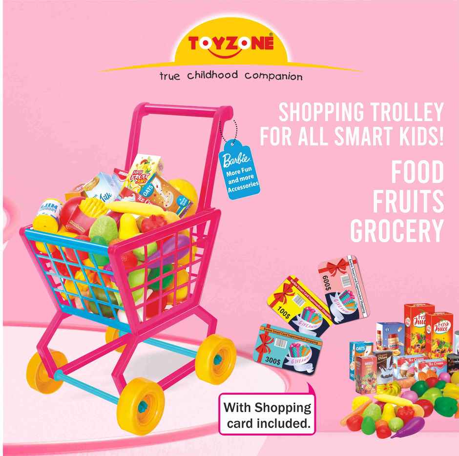 Toyzone Barbie Shopping Trolley