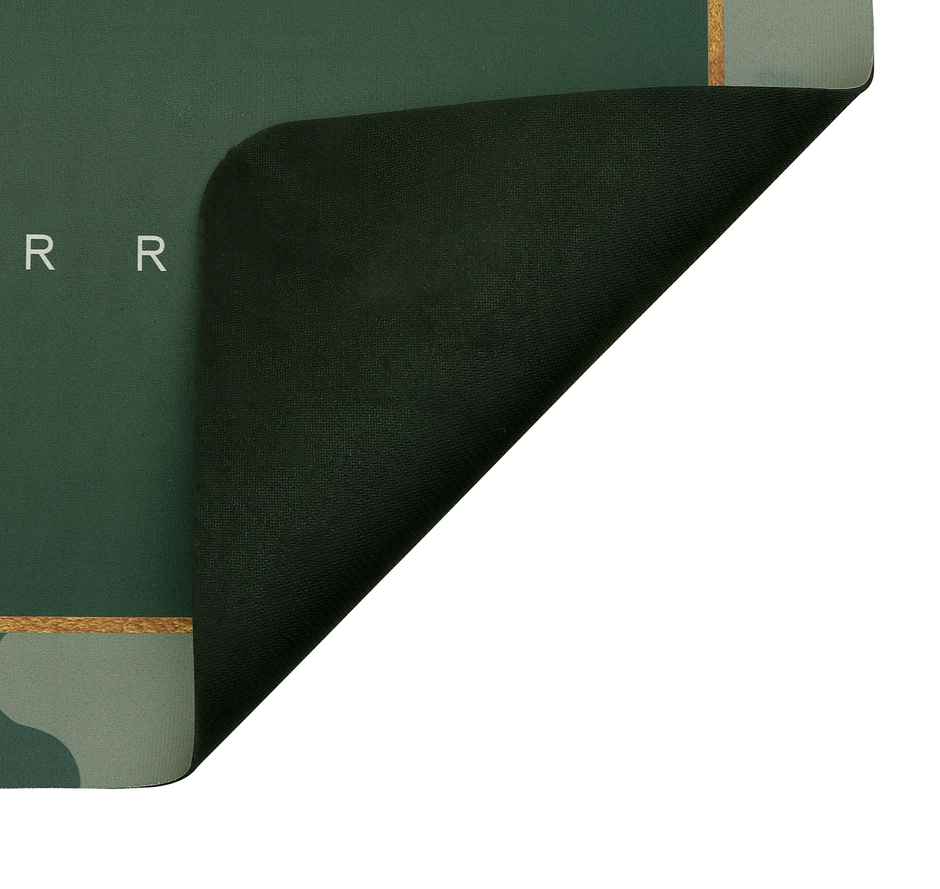 Homeharmony Anti- Skid Rubber Floor Mat Dark Green | 57 x 36 cm