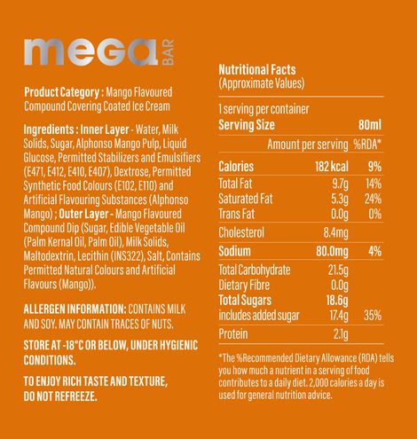 Mimo Mega Bar Mango Ice Cream