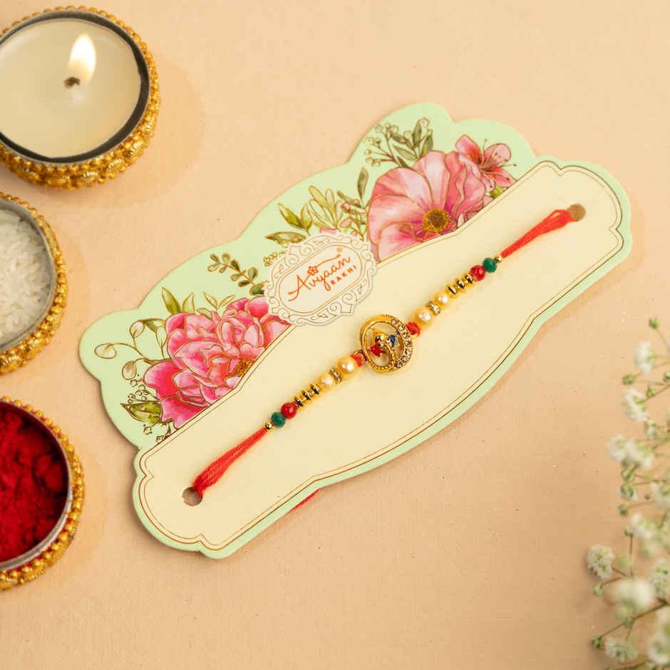 Rakhi for Brother | Lord Ganesh | Religious | Pack of 1 | Avyaan Rakhi