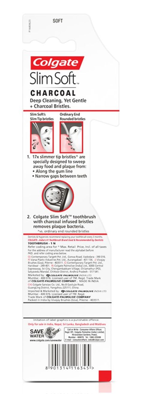 Colgate Toothbrush - Slim Soft Charcoal