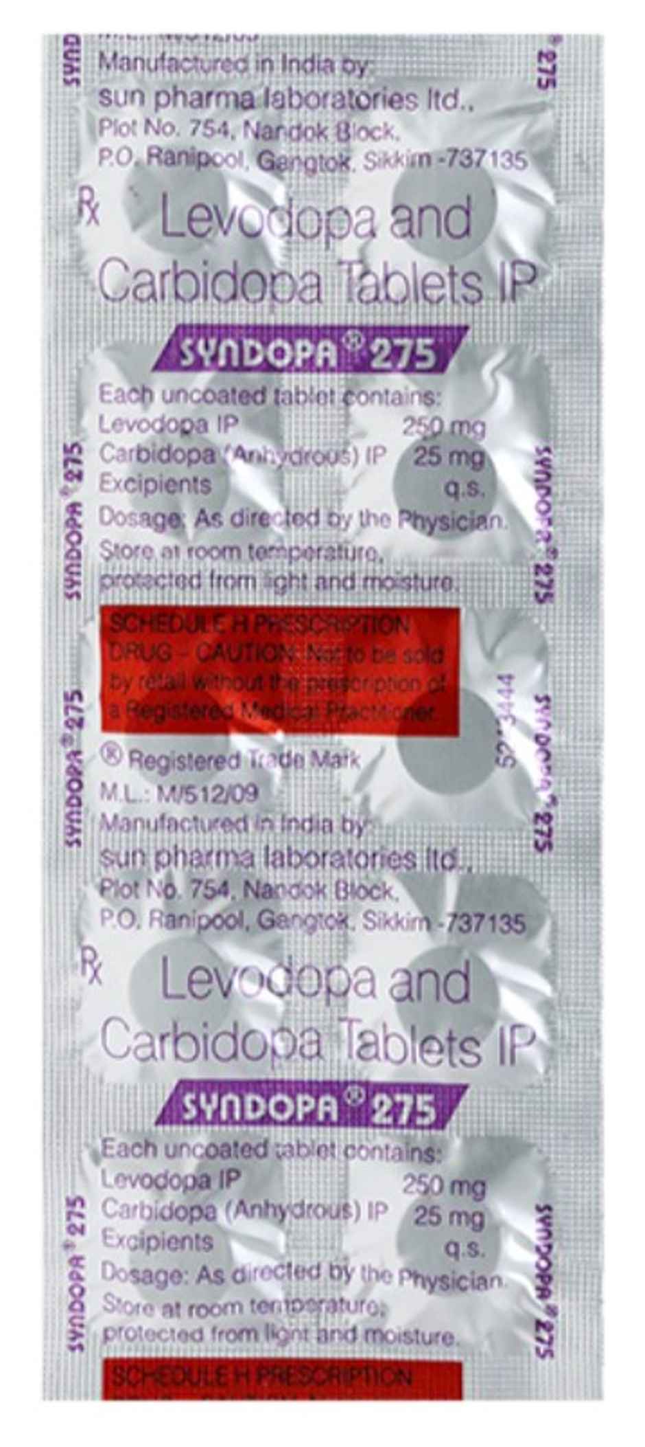 Syndopa 275 Tablet