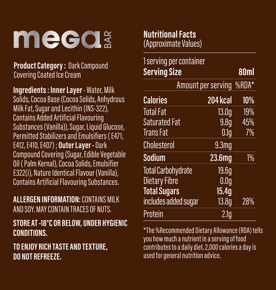 Mimo Mega Bar Chocolate Truffle Ice Cream