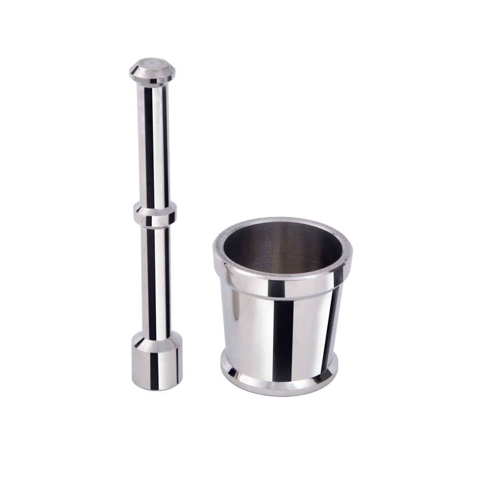 Petals Steel Heavy Mortar and Pestle Set | Khalbatta, khaldasta, Okli Masher