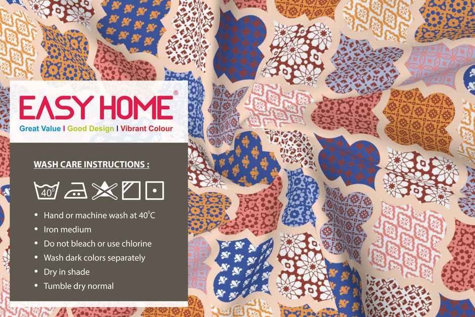 Superspun 120 Tc-Cotton Rich-Easy Home- Dbl- 220 x 240- D:23123 - Assorted