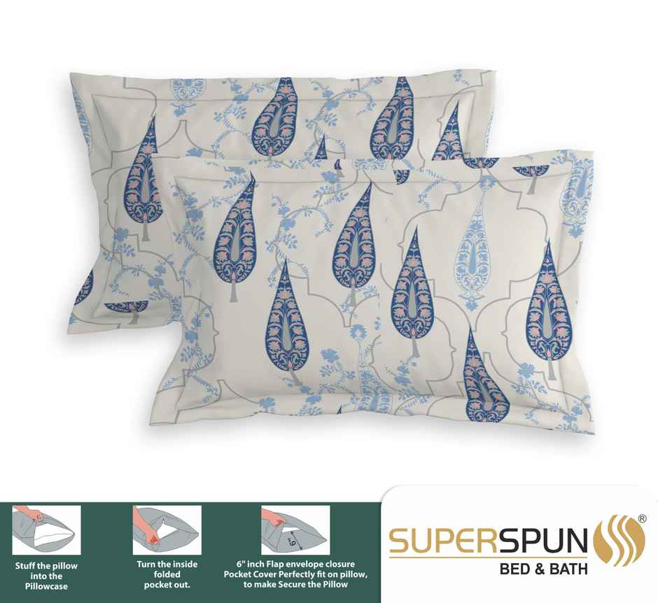 Superspun 144 Tc-100% Cotton-Vodre- Dbl- 224 x 254- D:23108 - Assorted