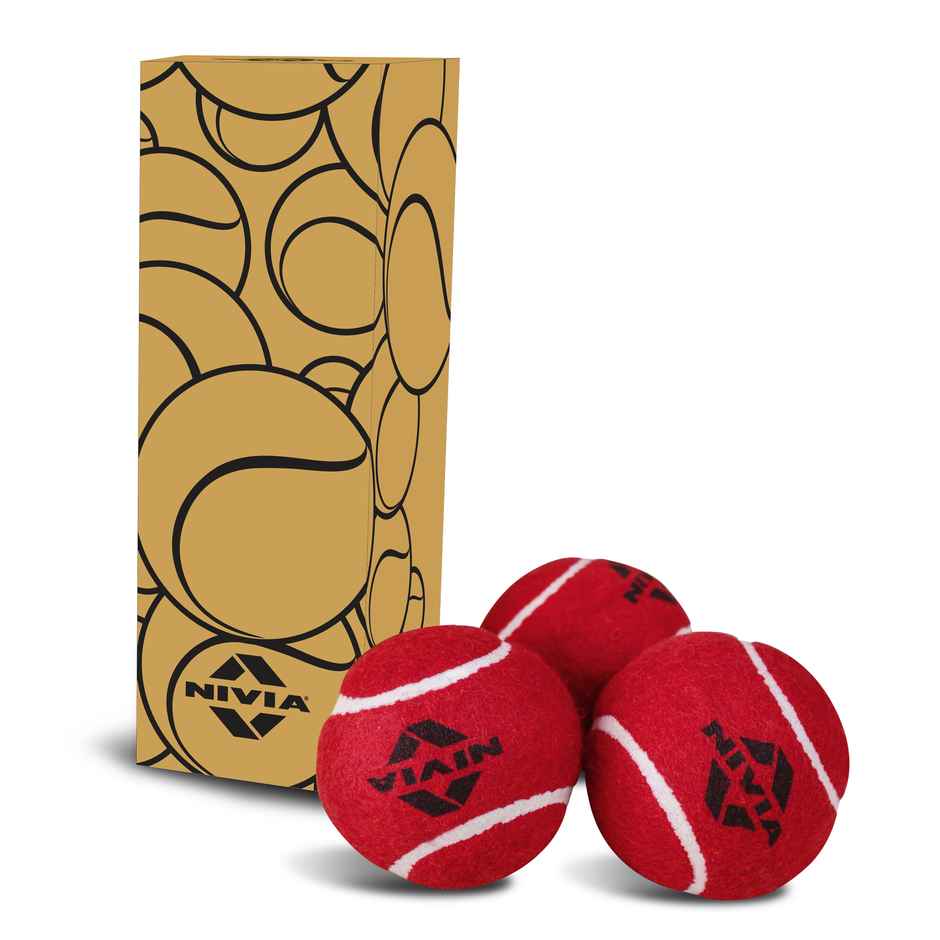 Nivia Tennis Ball Heavy Weight Red (Pack Of 3)