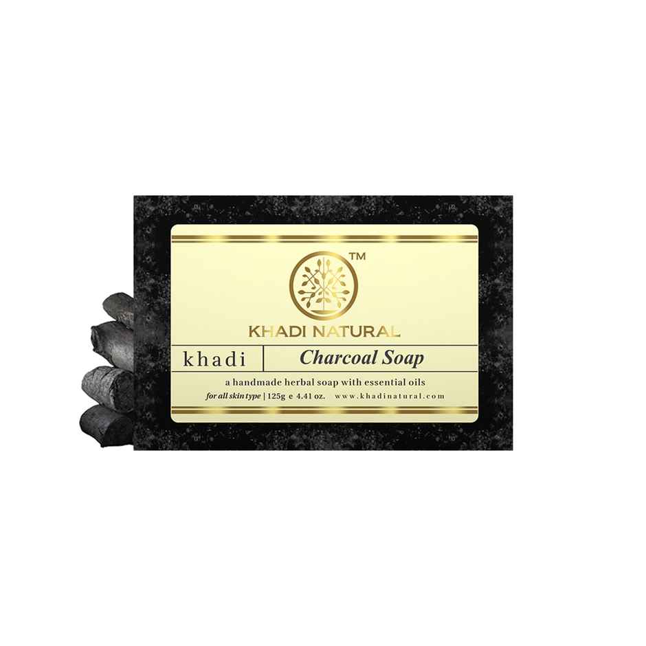 Khadi Natural Charcoal Soap For Deep Cleansing And Purifying
