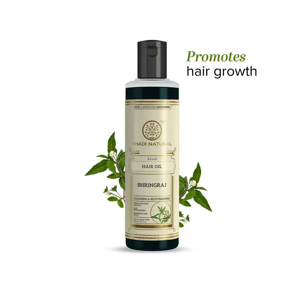 Khadi Natural Bhringraj Hair Oil Enhances Hair Health And Shine