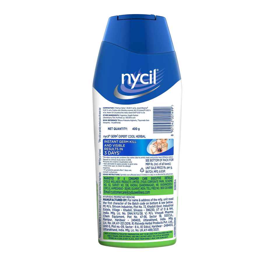Nycil Germ Expert Cool Herbal Prickly Heat & Cooling Powder