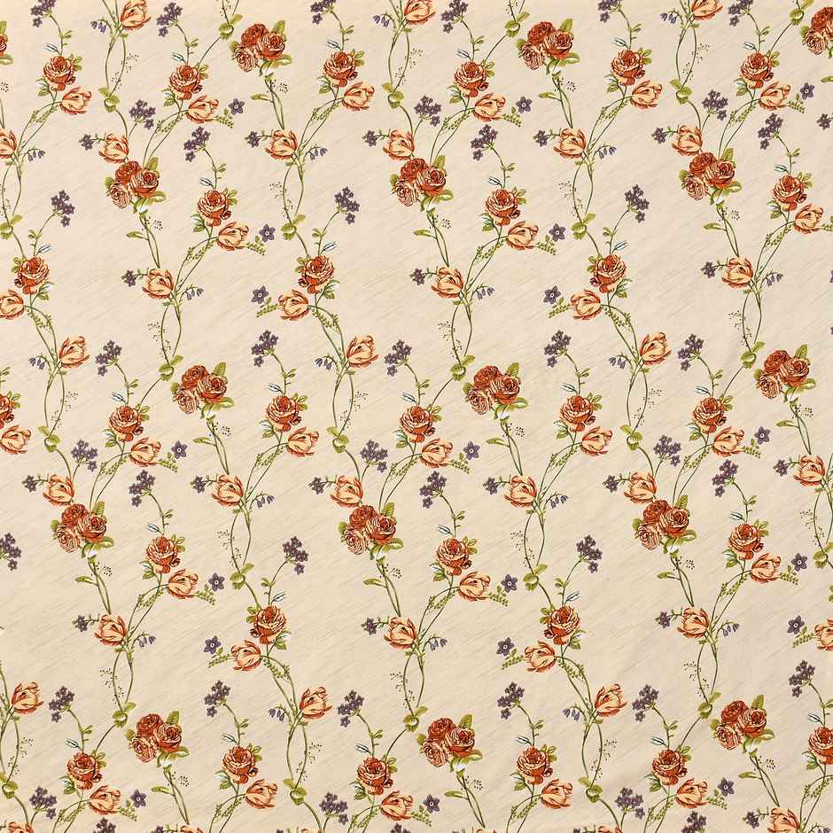 Furnofy 140 Gsm Fitted Bedsheet (L-78" x B-72" + 6" Pocket) With 2 Pillow Covers - Fitted, Floral