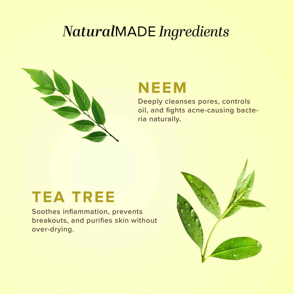 Khadi Natural Neem & Teatree Face Wash - SLS & Paraben Free