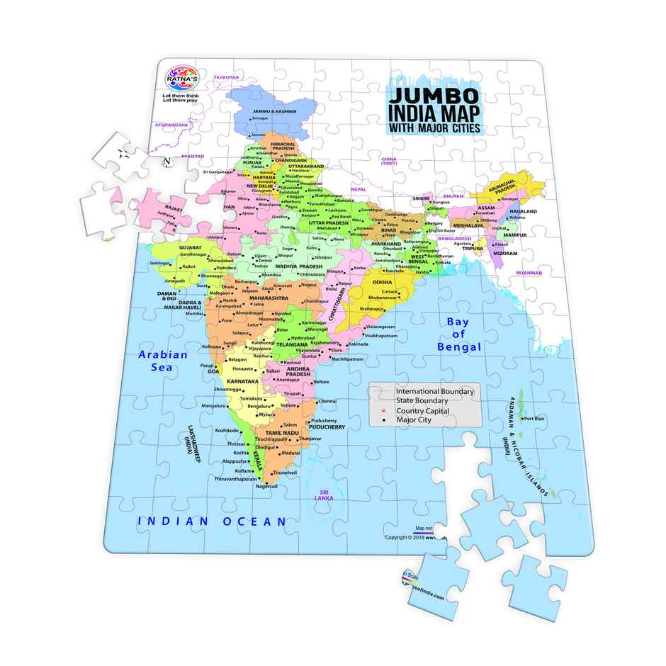 Ratna's Jumbo India Map Jigsaw
