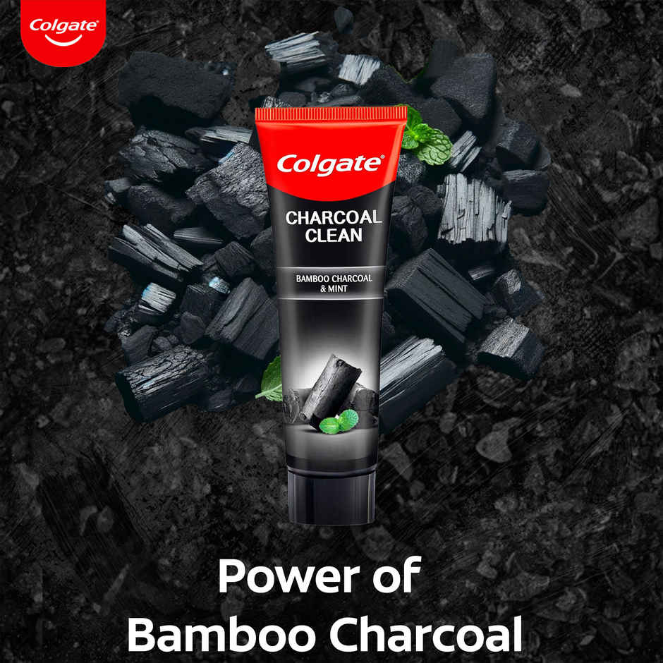 Colgate Zigzag Charcoal Medium Bristle Manual Toothbrush For Adults (4pc) & Colgate Max Fresh Plax Mouthwash - Fresh Mint (250ml) & Colgate Charcoal Clean Black Gel Toothpaste Deep Clean With Bamboo Charcoal & Wintergreen Mint (240g) Combo