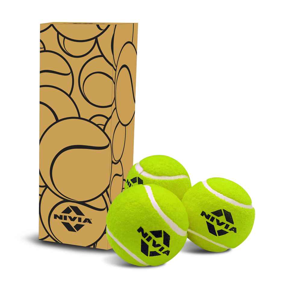 Nivia Tennis Ball Heavy Weight Yellow (Pack Of 3)
