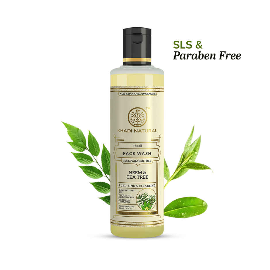 Khadi Natural Neem & Teatree Face Wash - SLS & Paraben Free