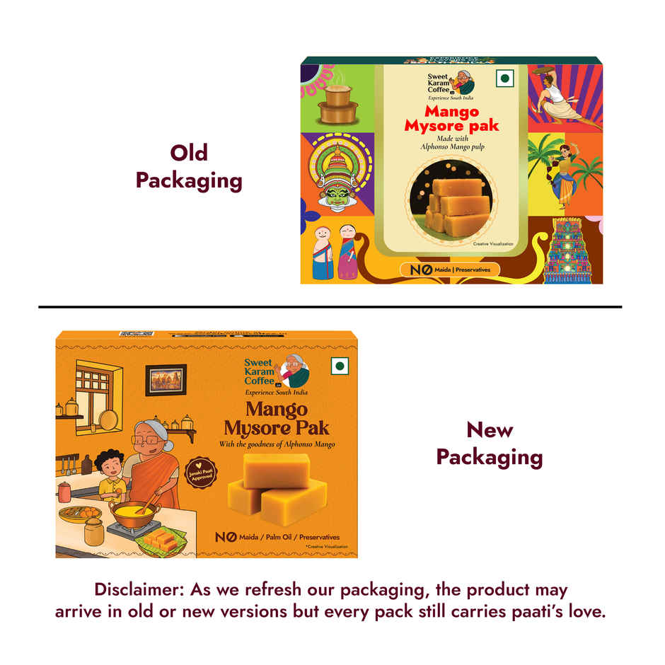 Sweet Karam Coffee Mango Mysore Pak by Sweet Karam Coffee - No Preservatives