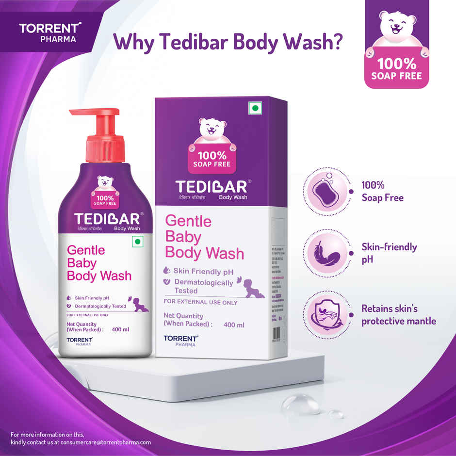 Tedibar Rich Moisturising Baby Body Wash with Skin Friendly PH