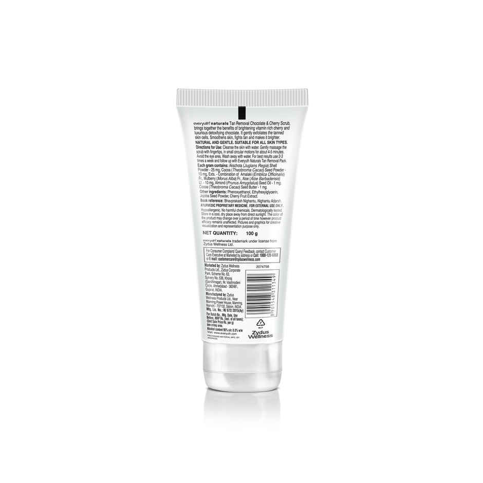 Everyuth Naturals Tan Removal Scrub - Chocolate & Cherry Dtan, Paraben Free