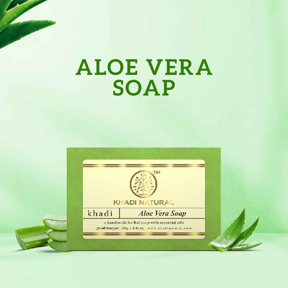 Khadi Natural Aloe Vera Soap For Moisturizing Dry Skin
