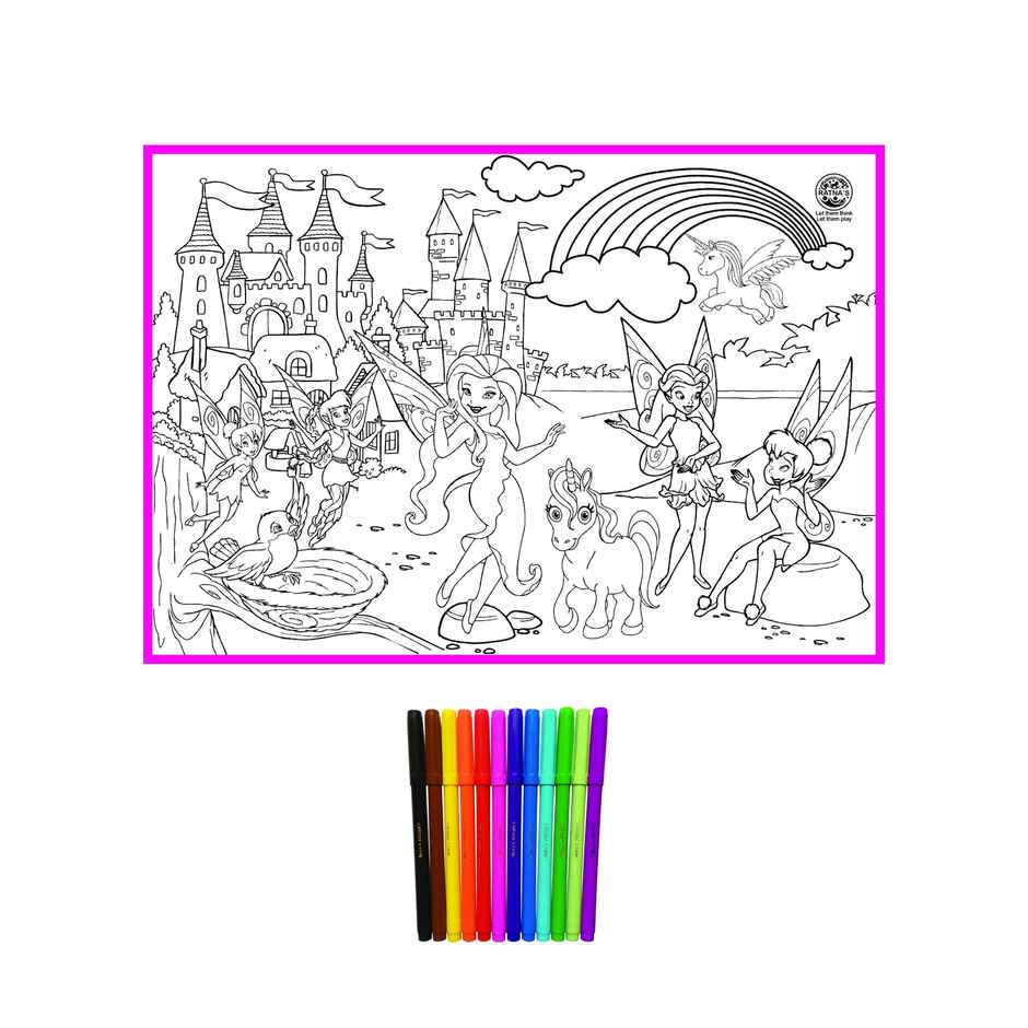 Ratna's My Colouring Mat Fairies