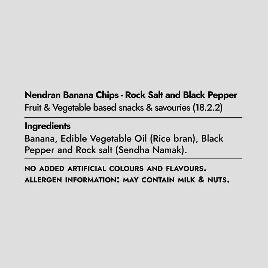 Sweet Karam Coffee Black Pepper & Rock Salt Nendran Banana Chips/Wafers - No Palm Oil