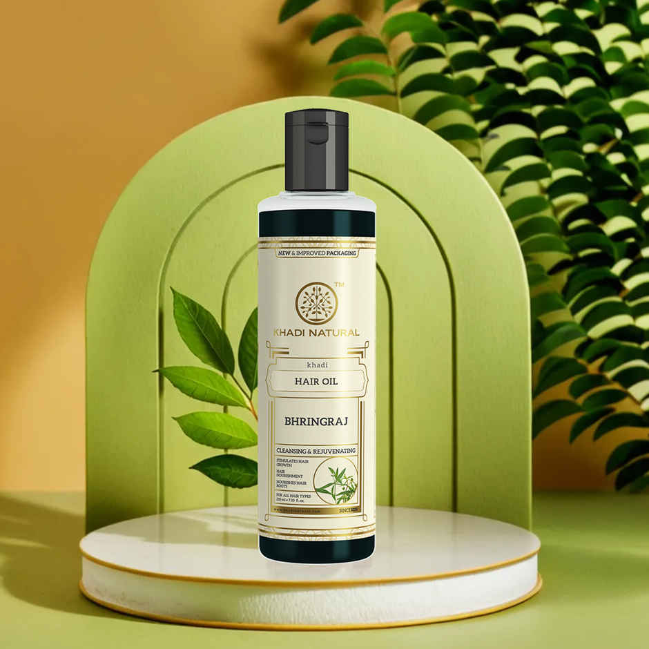 Khadi Natural Bhringraj Hair Oil Enhances Hair Health And Shine