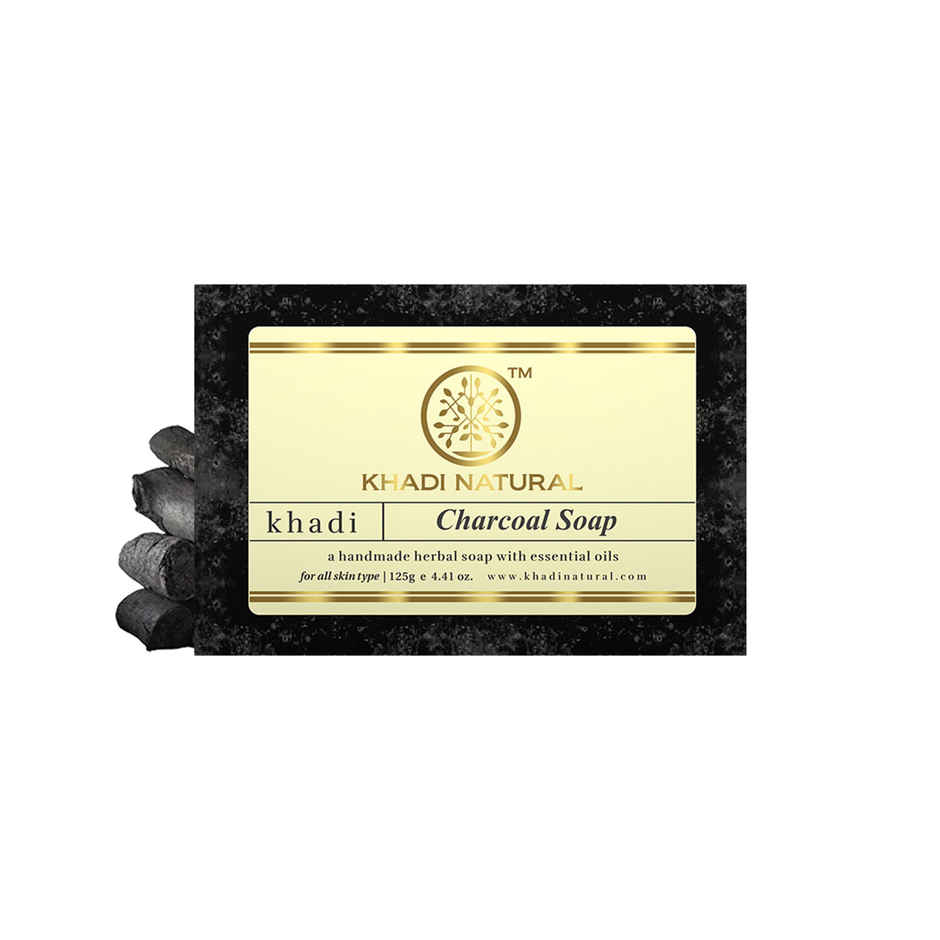 Khadi Natural Charcoal Soap For Deep Cleansing And Purifying