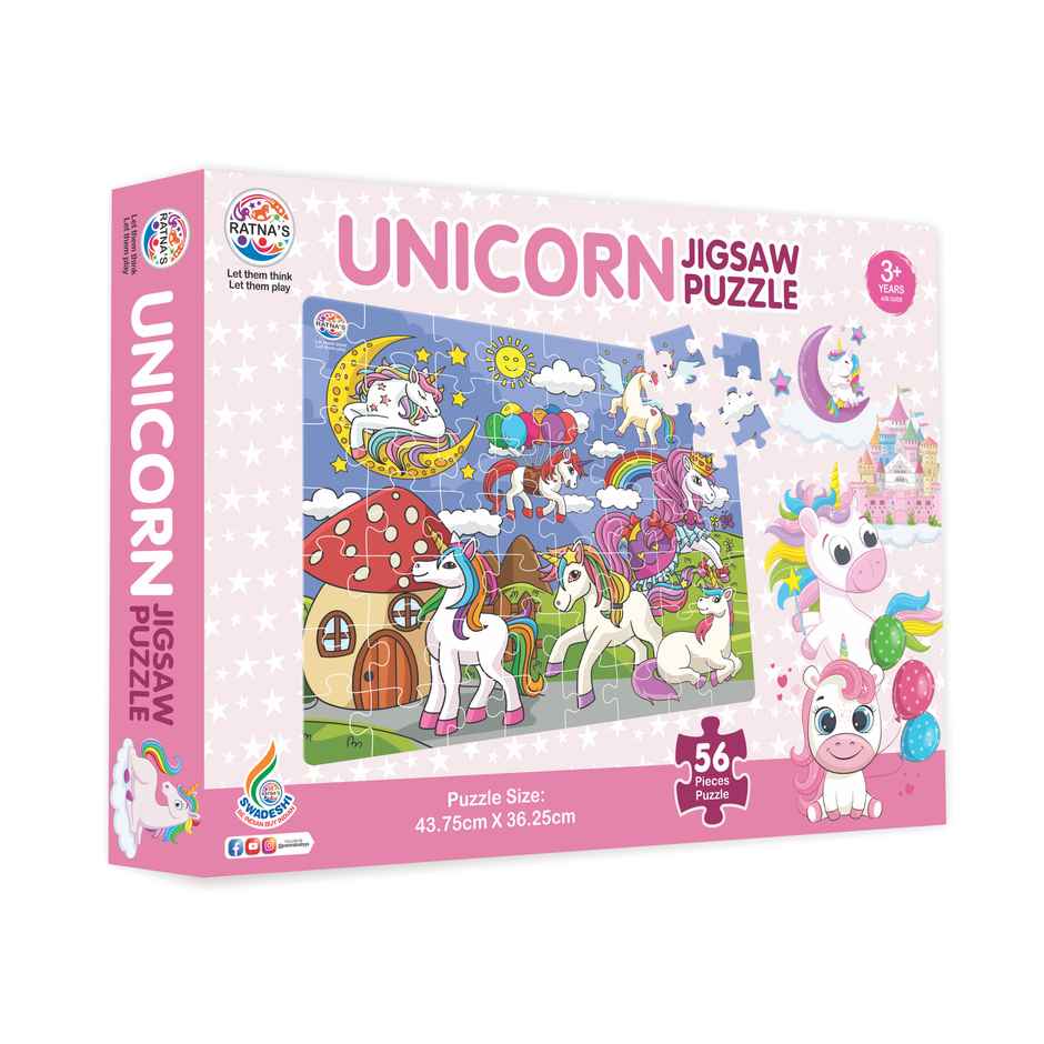 Ratna's Unicorn Jigsaw Puzzle 56 Pcs