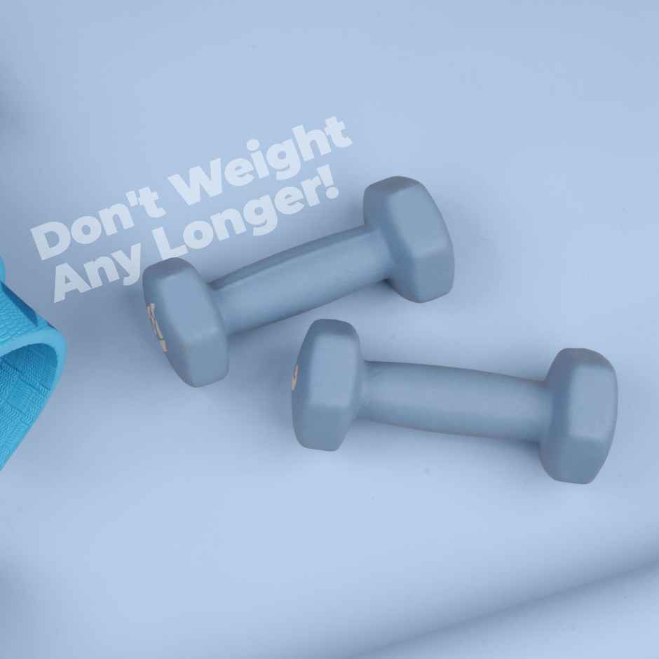 Nivia Neoprene Dumbbell Set (2 kg X 2) | Blue