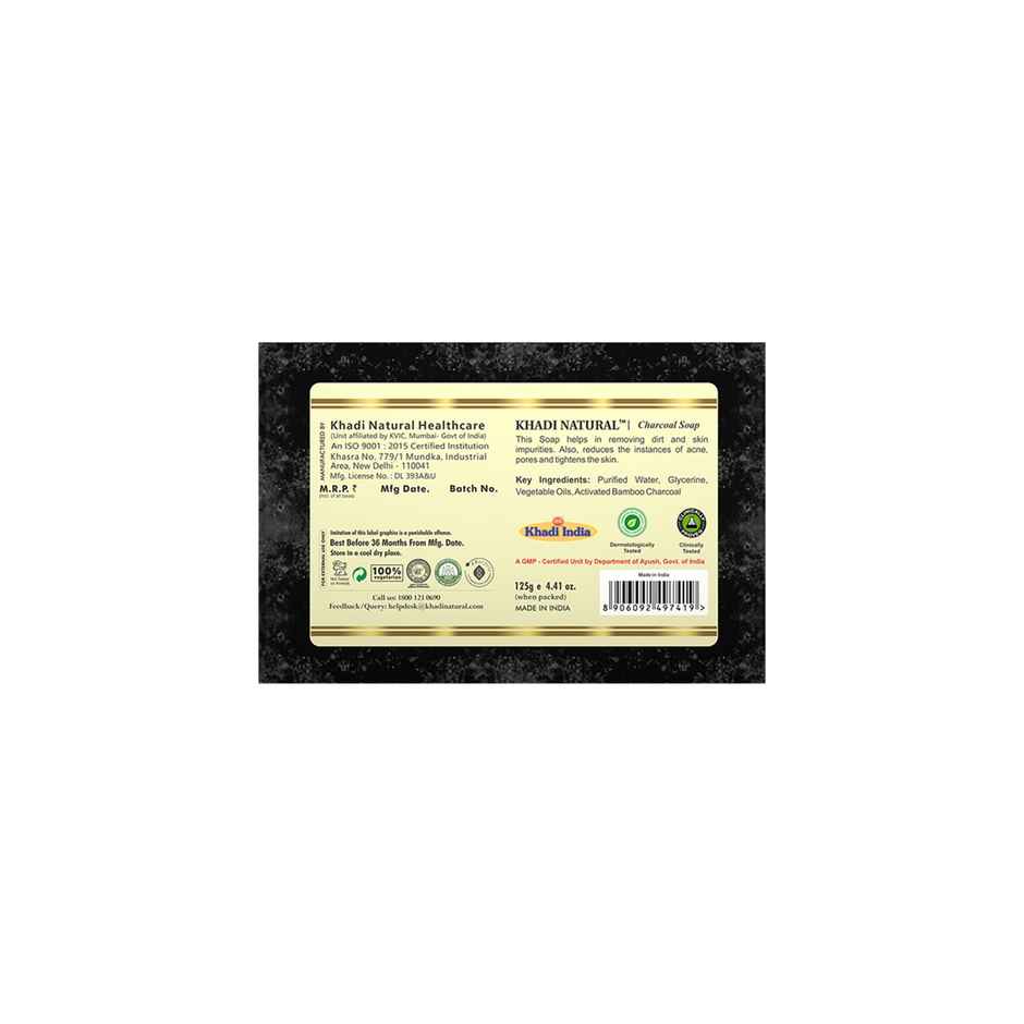 Khadi Natural Charcoal Soap For Deep Cleansing And Purifying Combo