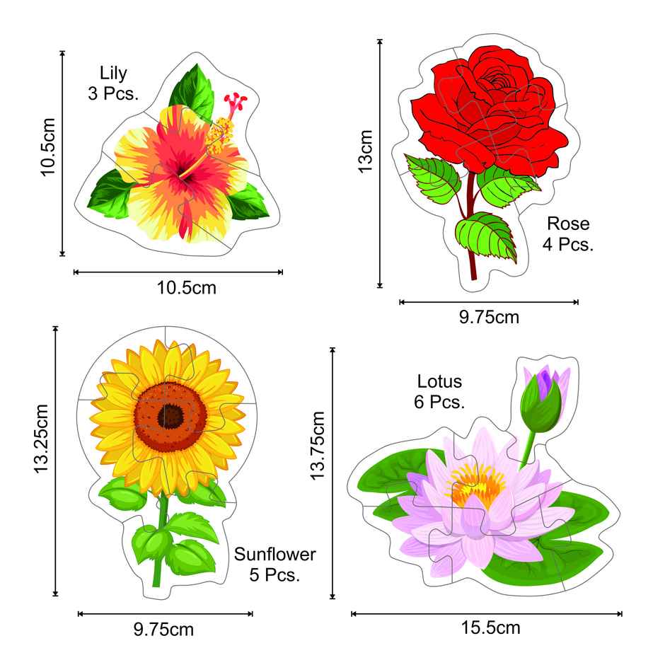 Ratna's Baby Jigsaw Flowers | Assorted