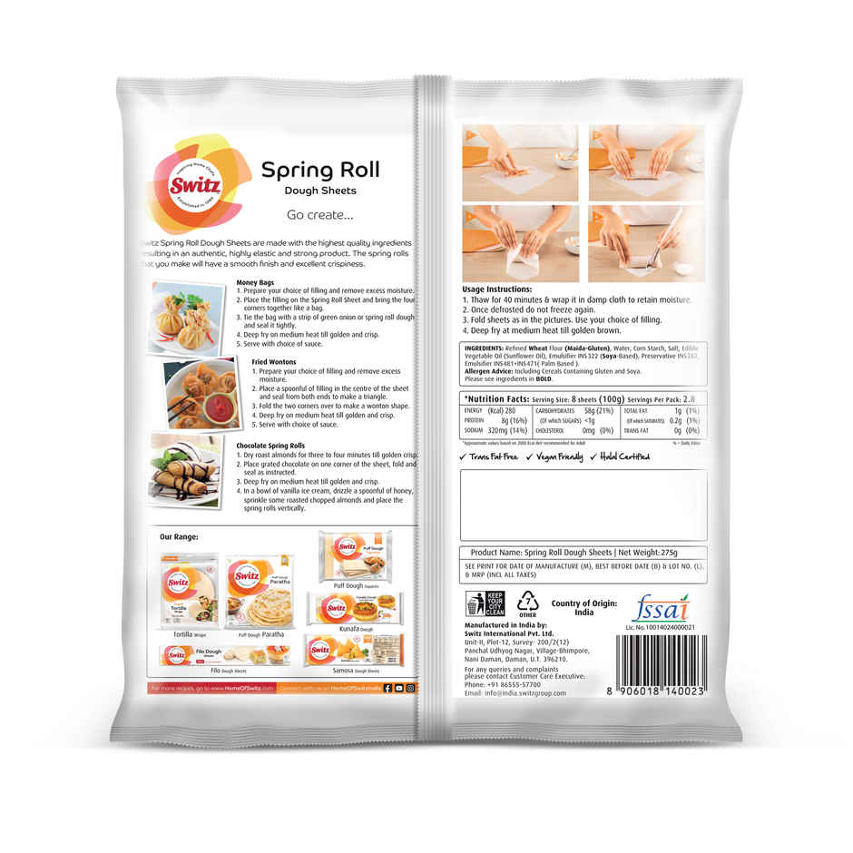 Switz Spring Roll Dough Sheets Combo