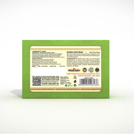 Khadi Natural Aloe Vera Soap For Moisturizing Dry Skin