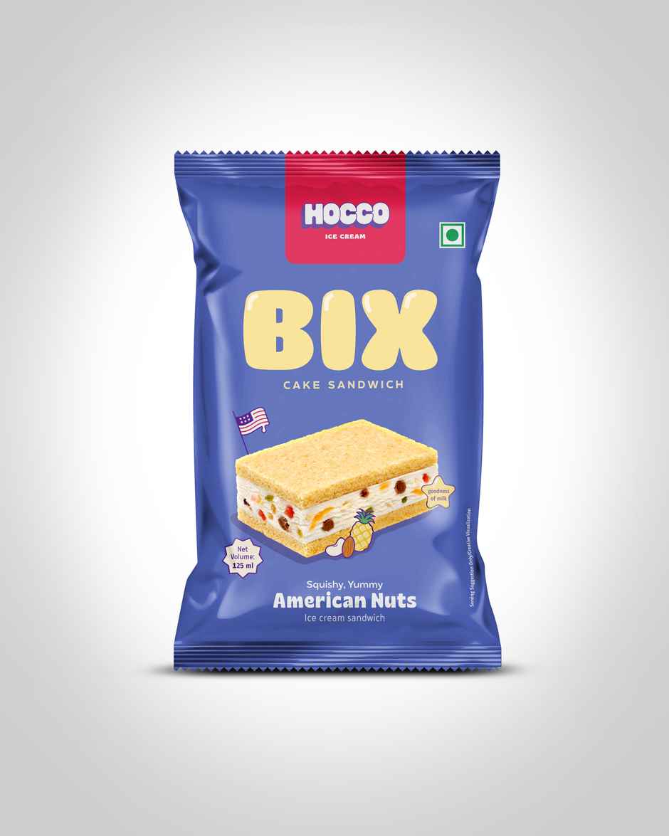 Hocco Ice Creams American Nuts Ice Cream Sandwich